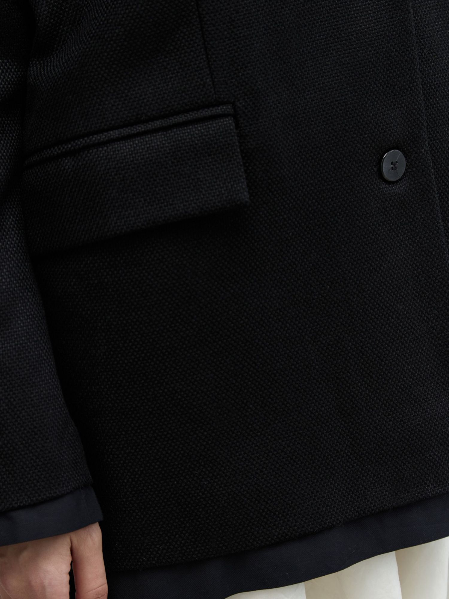 Жакет изо льна с имитацией рубашки черный - фото 5. Around