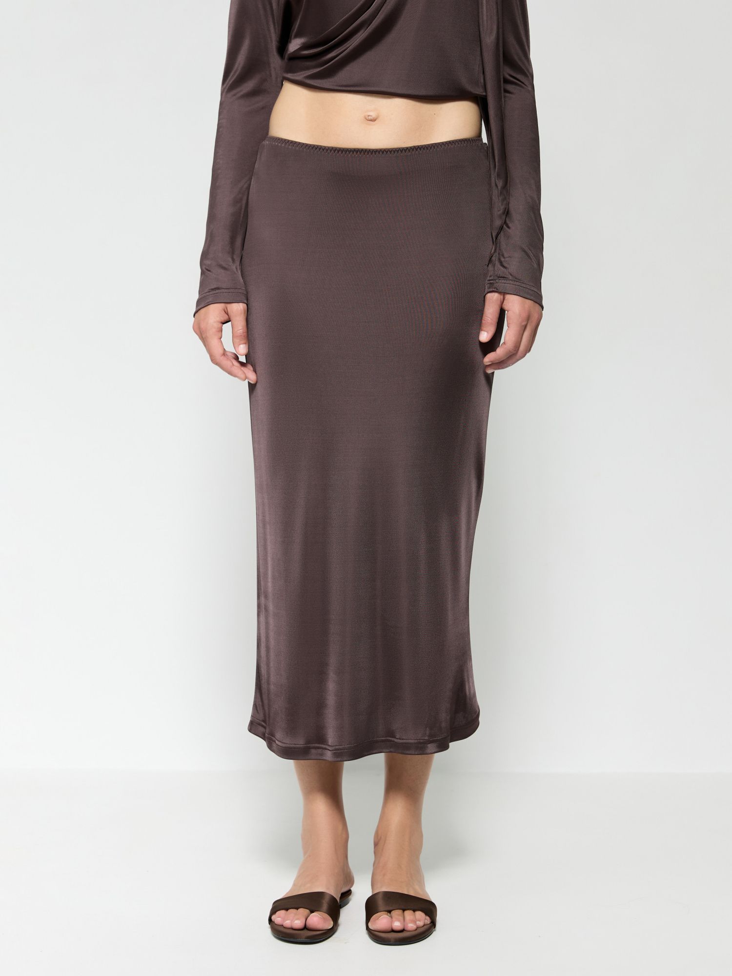 Юбка бельевая портвейн - фото 4. Around