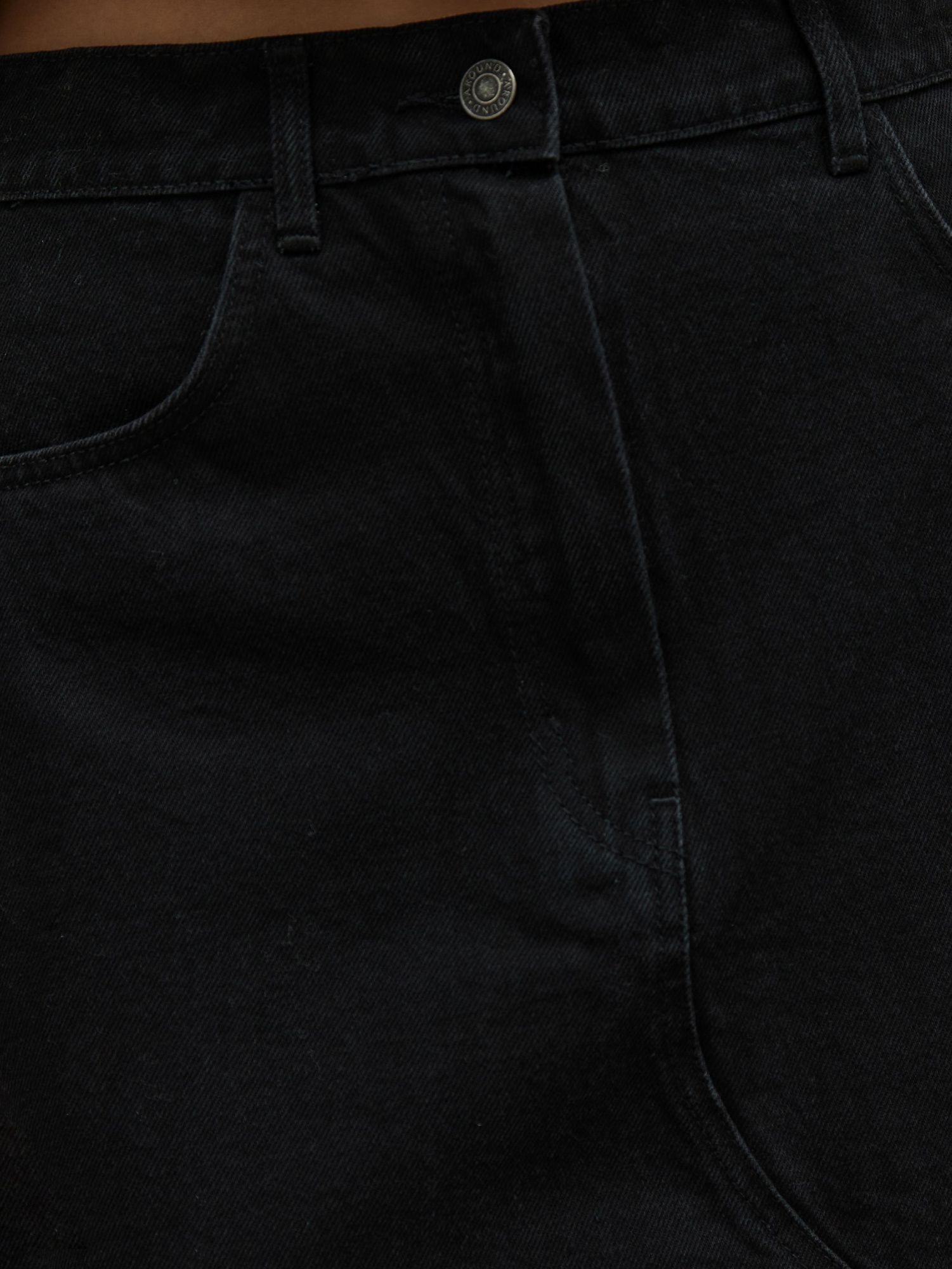 Юбка джинсовая сложного кроя черный - фото 5. Around