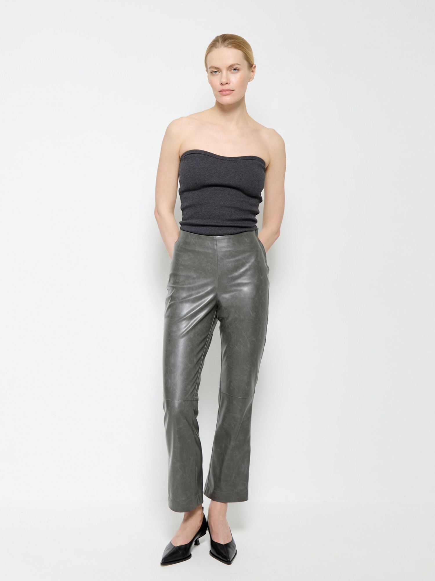 Брюки укороченные серый - фото 3. Around