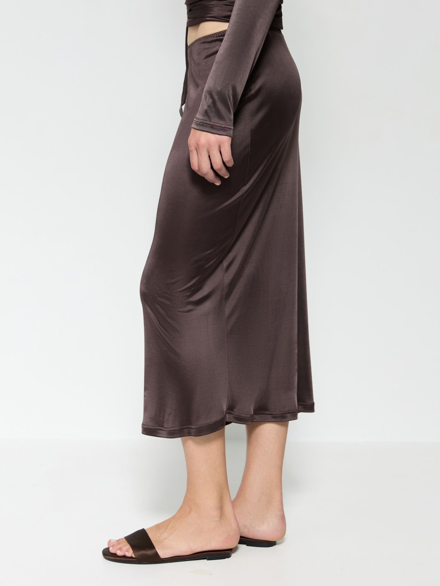 Юбка бельевая портвейн - фото 5. Around