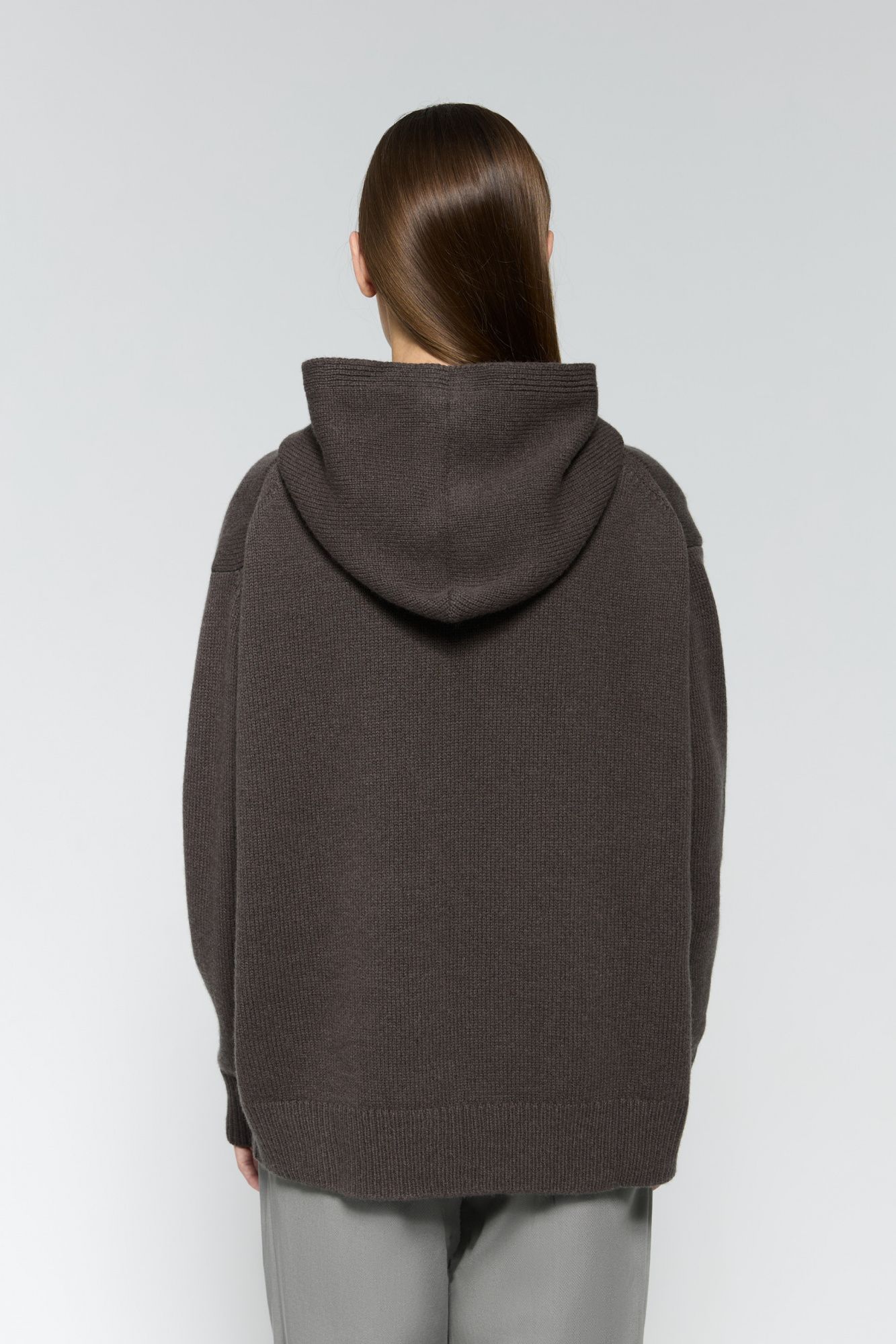 Худи из объемной шерсти асфальт - фото 4. Around