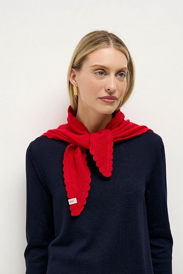 Косынка из смесового кашемира с фигурным краем