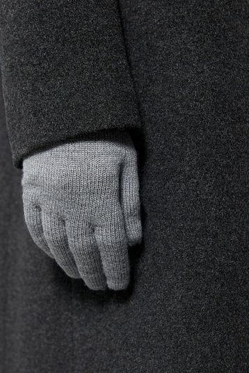 Перчатки из мериноса серый
