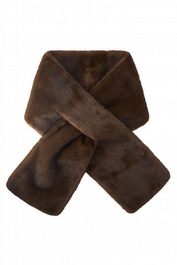 Шарф меховой коричневый