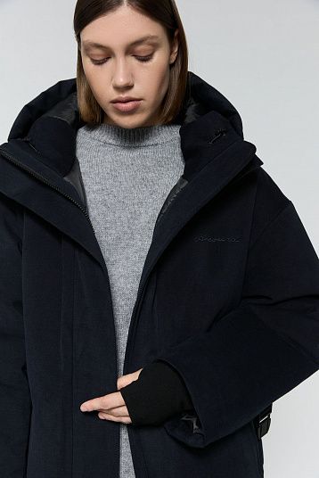 Пуховик AROUND темно-синий