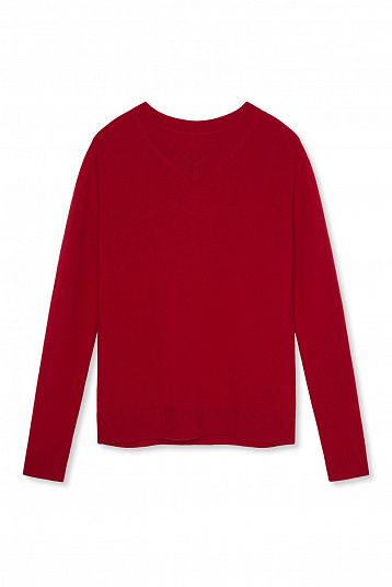 Пуловер из кашемира красный