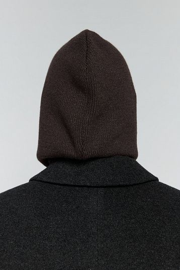 Капор из смесового кашемира ver.2.0 темно-коричневый