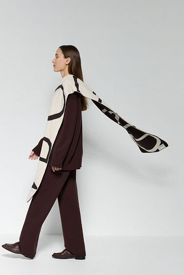 Шарф AROUND темно-коричневый