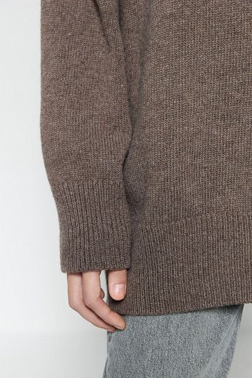 Свитер из смесового кашемира коричневый