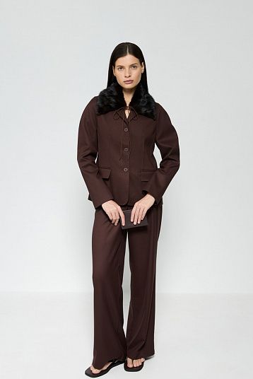 Брюки элегантные шоколадный