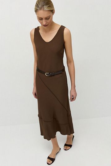 Платье апсайкл табак