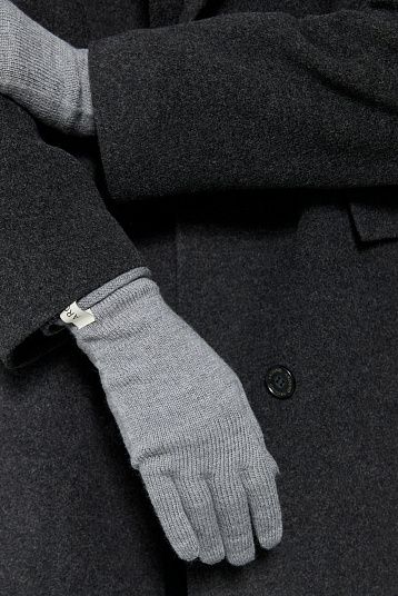 Перчатки из мериноса серый