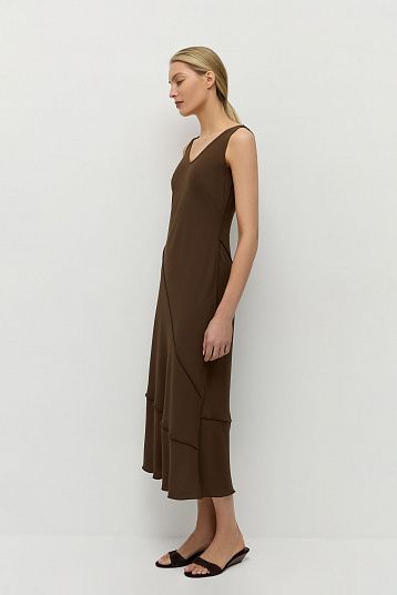 Платье апсайкл табак