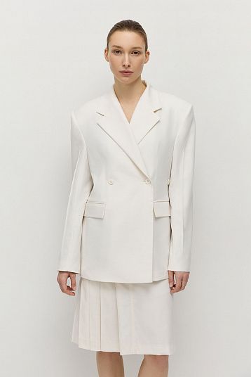 Юбка на шнурке молочный меланж