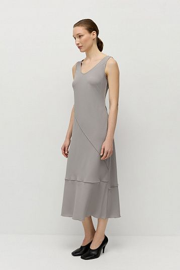 Платье апсайкл серый