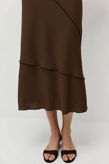 Платье апсайкл табак