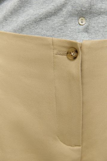 Брюки из итальянского хлопка кэмел