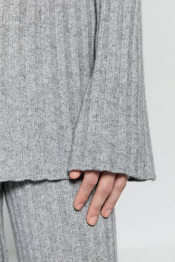 Костюм с брюками из смесового кашемира серый