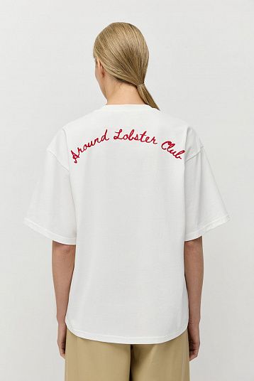 Футболка Around Lobster Club молочный