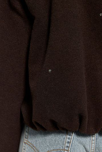 Куртка-бомбер из итальянской шерсти шоколадный