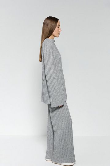 Костюм с брюками из смесового кашемира серый