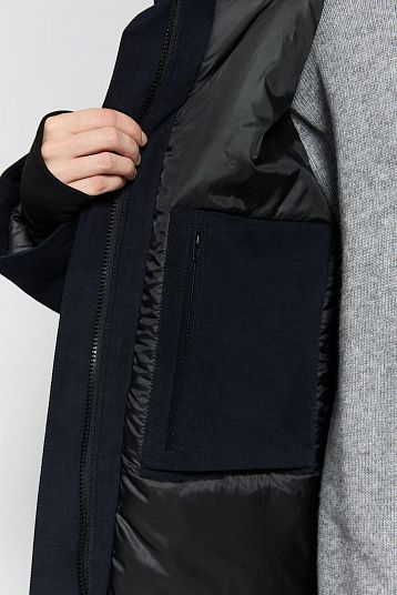 Пуховик AROUND темно-синий