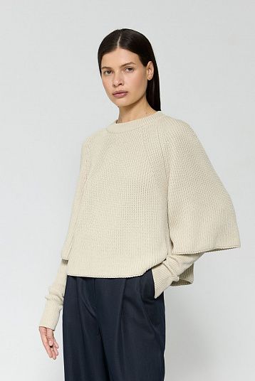 Джемпер два в одном светло-бежевый