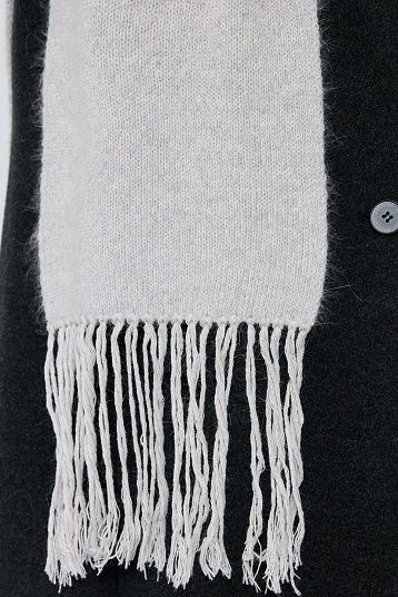 Шарф из ангоры теплый серый