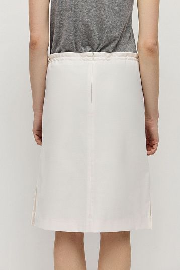 Юбка на шнурке молочный меланж