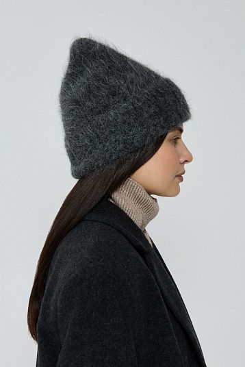 Шапка из альпаки графит