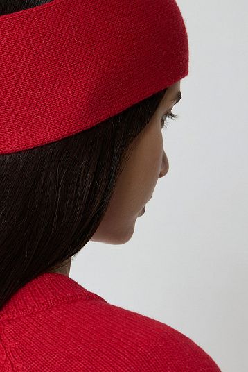 Повязка из смесового кашемира красный