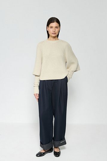 Джемпер два в одном светло-бежевый