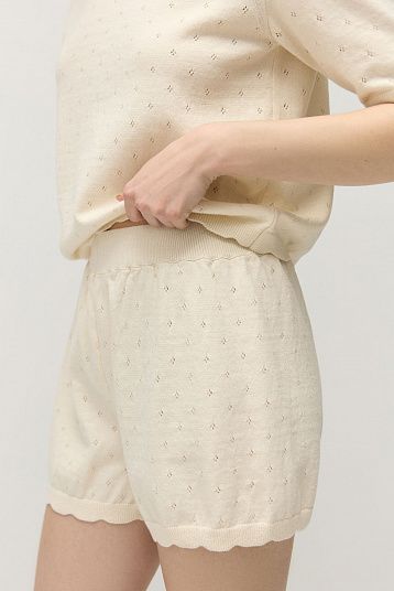 Шорты пуантель из хлопка с кашемиром