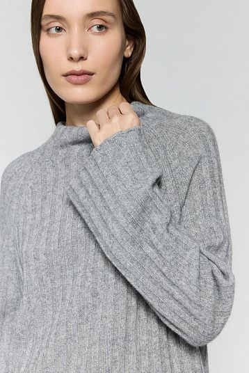 Костюм с брюками из смесового кашемира серый