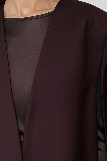 Жакет-кейп портвейн