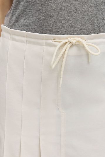 Юбка на шнурке молочный меланж