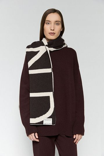 Шарф AROUND темно-коричневый