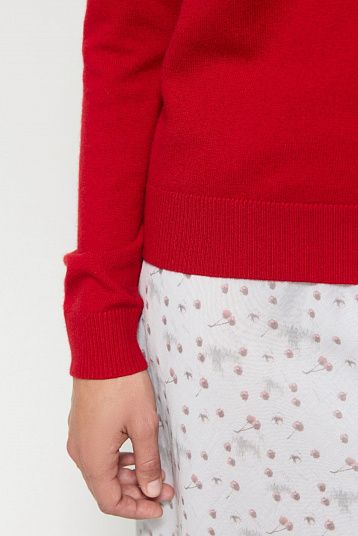 Пуловер из кашемира красный