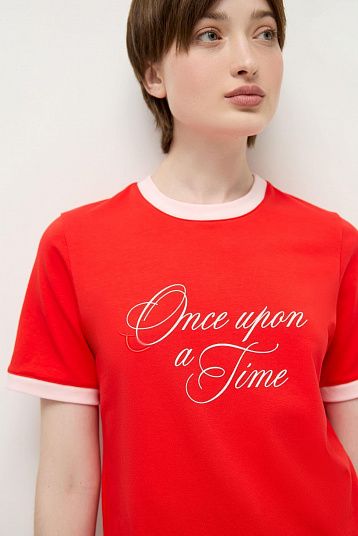 Футболка с принтом "Однажды"/ "Once upon a time"