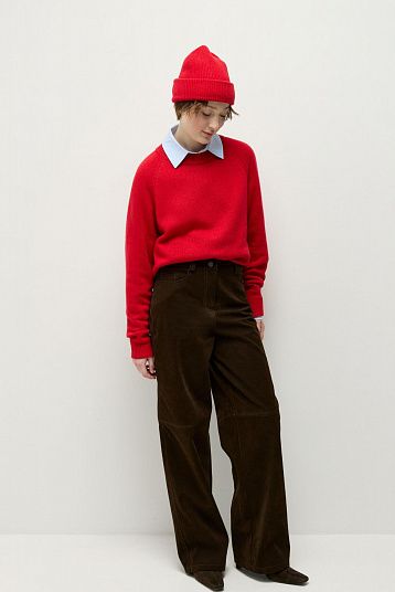 Брюки из замши
