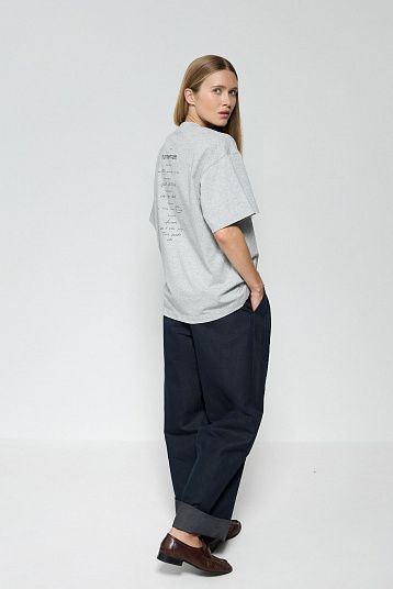 Футболка бойфренда HOMEMATE серый меланж