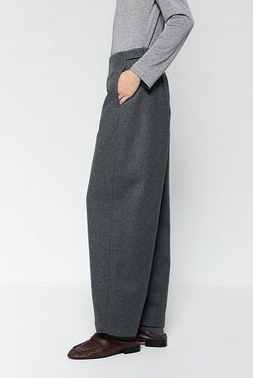 Брюки из плотной шерсти графит