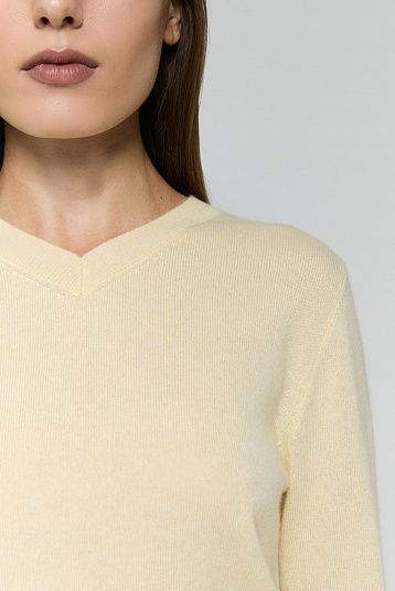 Пуловер из кашемира сливочный