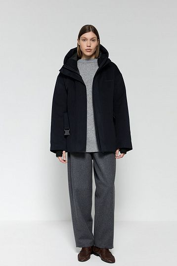 Пуховик AROUND темно-синий