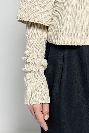 Джемпер два в одном светло-бежевый