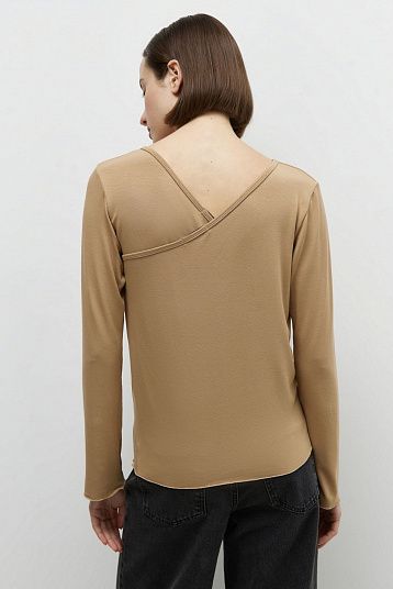 Лонгслив 2в1 из итальянской вискозы кемел