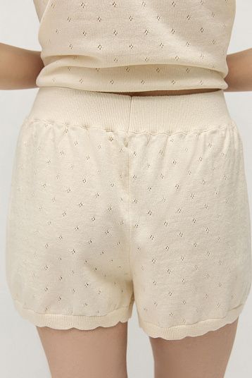 Шорты пуантель из хлопка с кашемиром