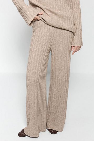 Костюм с брюками из смесового кашемира серо-бежевый