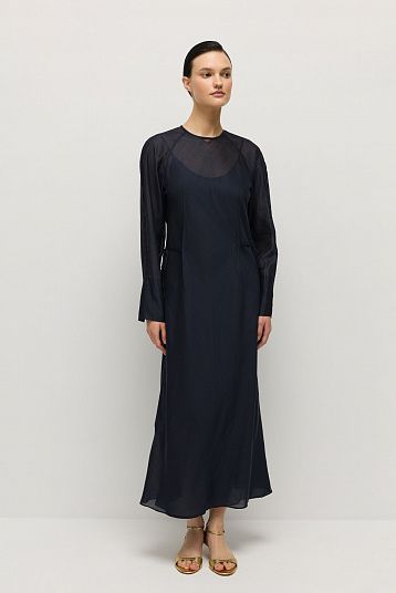 Платье с завязками из вуали